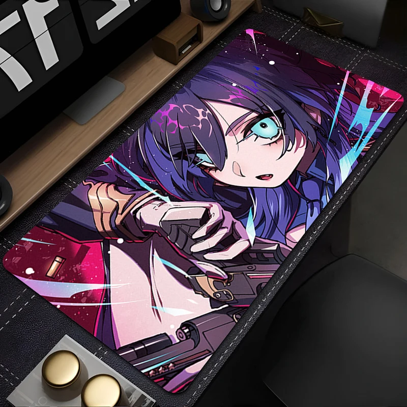 

Mousepad Large Gaming Hololive Ouro Kronii Keyboard Gamer Mouse Pad on The Table Desk Mat coaster Anime HD PC carpet Mouse Mats