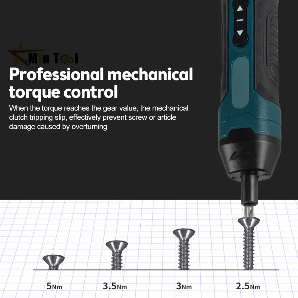 Cordless Electric Screwdriver Rechargeable 1300mah Battery Drill Mini Torque Adjustment Power Tools LED Light Repair Hand Tool