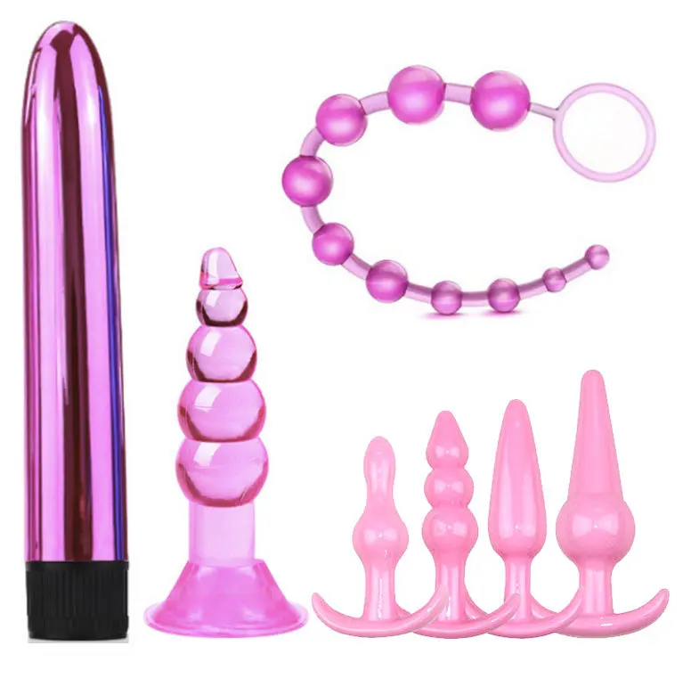 5/7pcs/Set Silicone Anal Plug Vibrating Butt Plug For Women Male Adult Funny Toys Sex Toys Dildo Anal Trainer For Couples