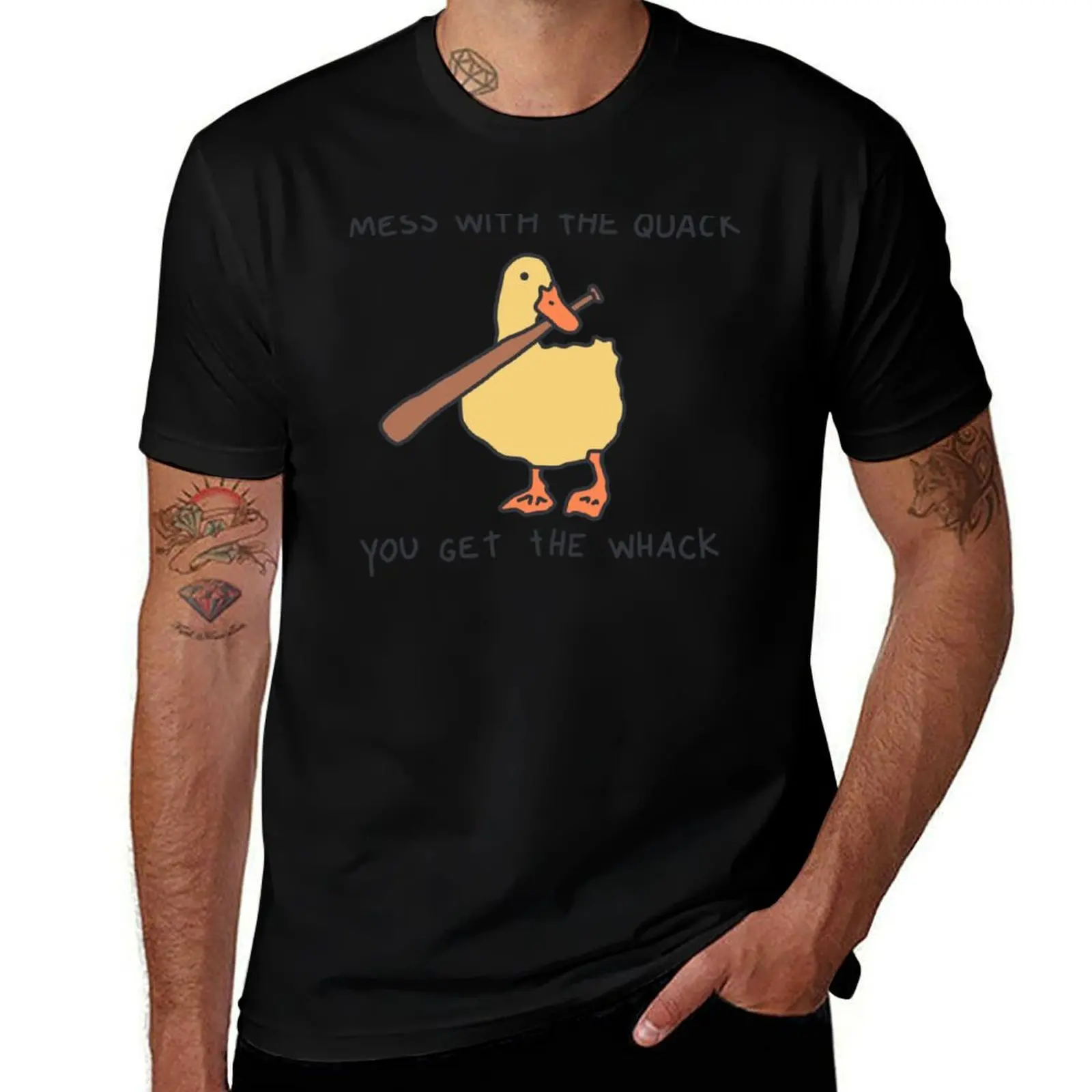Футболка с надписью «Mess With The Quack, You Get The Whack», рабочая футболка для механиков