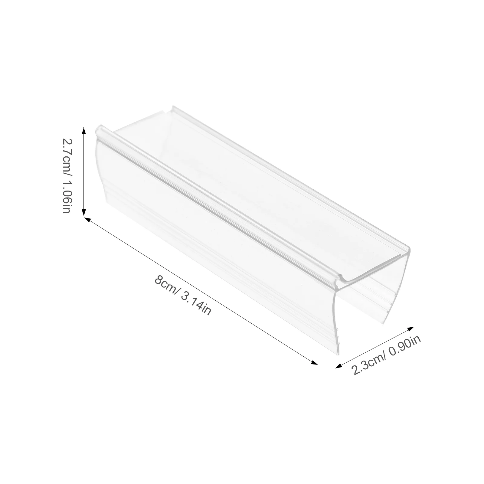 6 Pcs Label Slot Retail Accessories Price Holders Tag Display Stand Shelf Labels Acrylic Stable Sign Racking Shelving