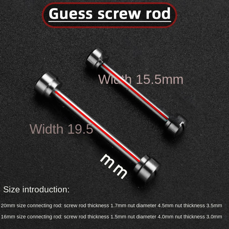 

Watch strap connecting rod accessory GC screw rod for Guess strap End-piece End pin men women 16mm 20mm watch ear rod tool bolt