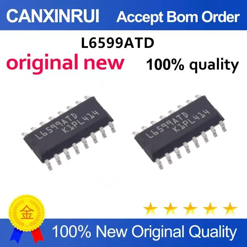 Chip IC de circuito integrado, calidad 100%, L6599, L6599ATD, L6599ATDTR, L6591TR SOP-16, Original, nuevo