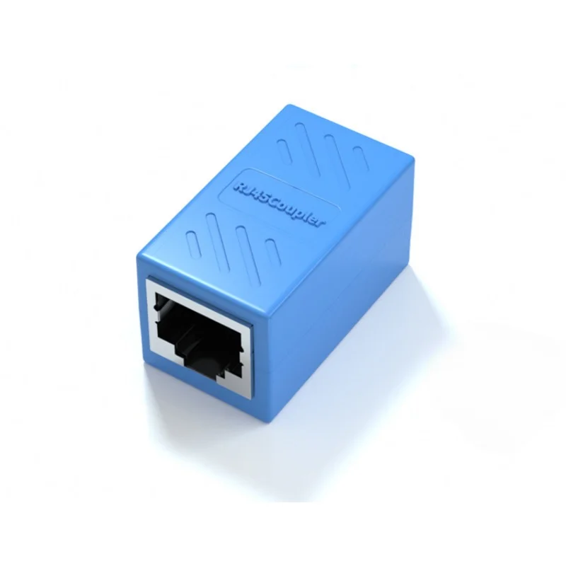 1pc Black Ethernet Adapter Lan Cable Extender Splitter for Internet Connection Cat5 RJ45 Splitter Coupler Contact Modular Plug