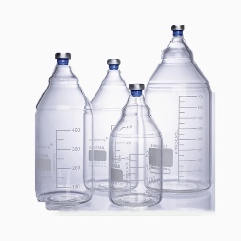 

Anaerobic Bottle High Borosilicate Glass Explosion Proof Bottom Butyl Rubber Stopper Headspace Bottle Fermentation Bottle