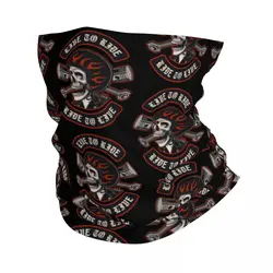 Rockabilly Rock Biker Motorcycle Skull Neck Gaiter Women Men Windproof Winter Bandana Scarf for Ski