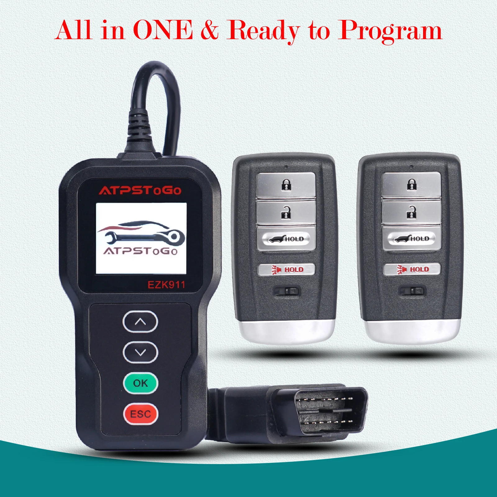 New For 2014-2020 ACURA MDX /2016-2018 ACURA RDX Programming Key KR5V1X OBD Remote Key Fob and Programmer Tool