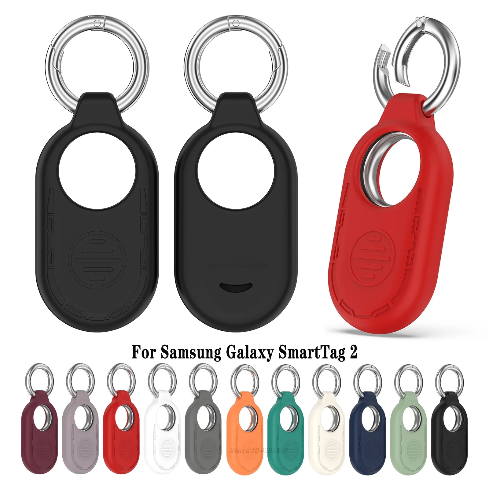 

Silicone Case For Samsung Galaxy SmartTag 2 Locator Case Keychain Anti-lost Cover Sleeve Protective Case For Smart Tag 2