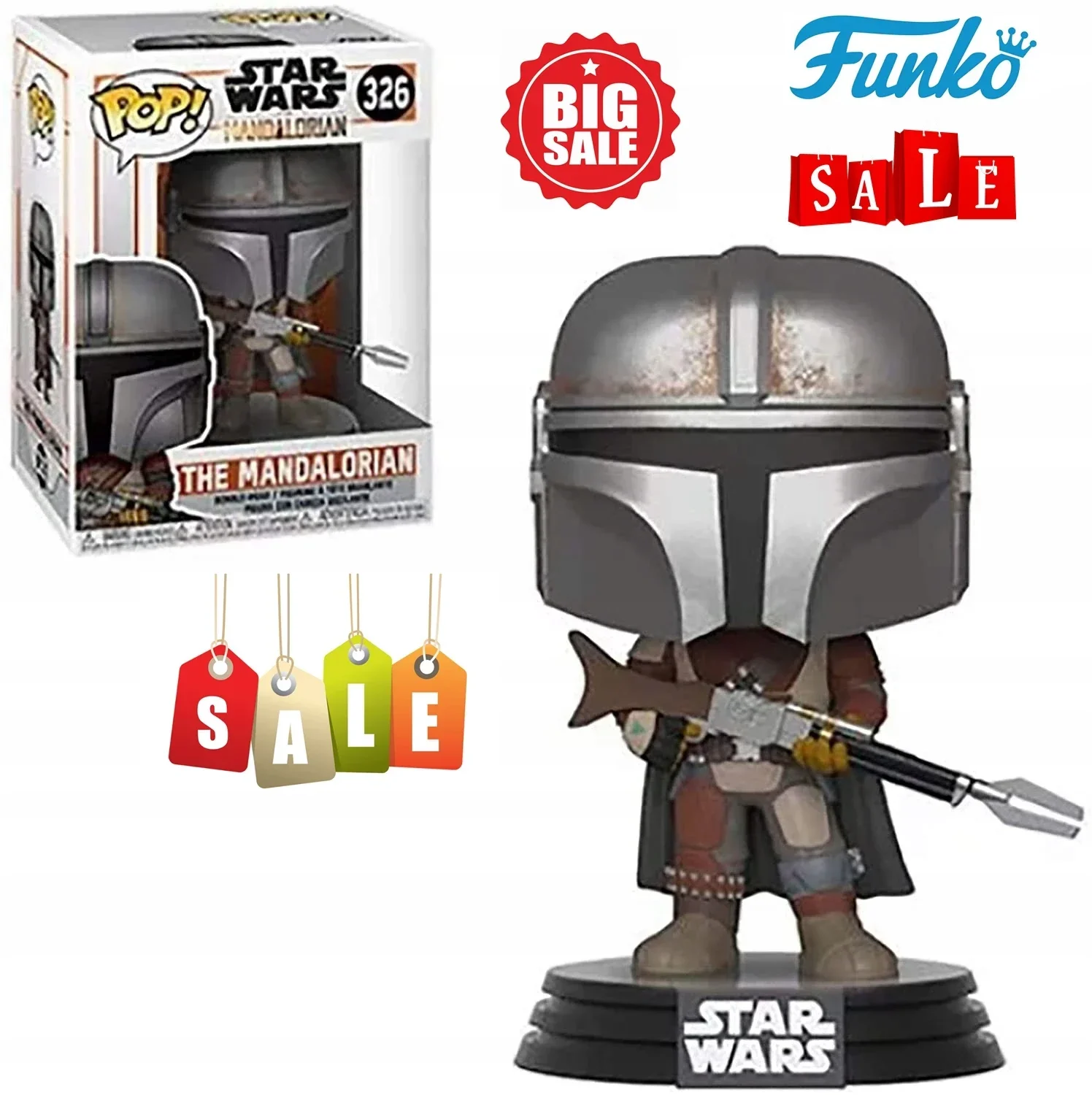 Rock-bottom Price FUNKO POP Star Wars The Mandalorian 326# PVC Toy Figures Bobble Head Vinyl Figurine Model Colletion Toys