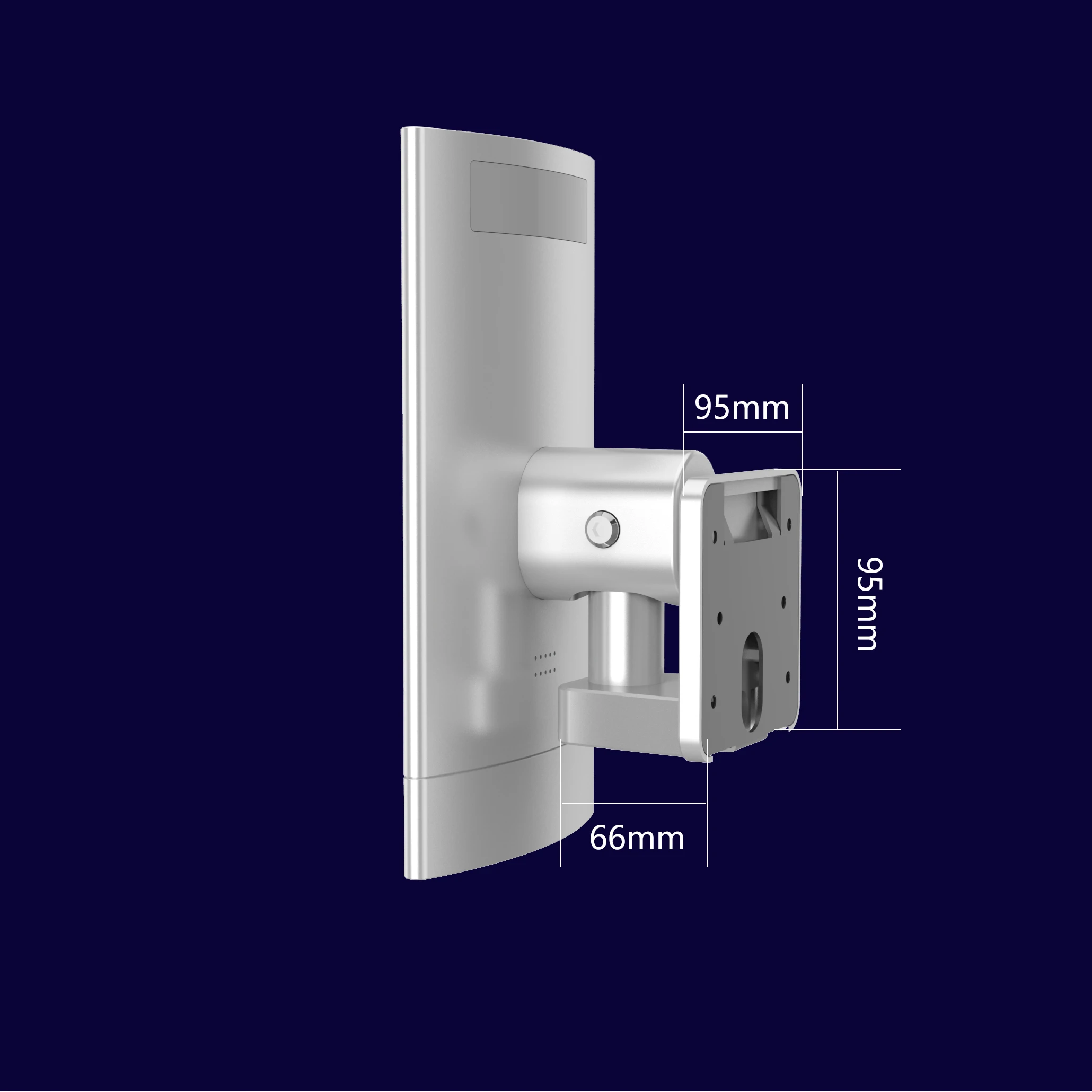 DEWOD RK3399 Industrial Chassis 8 Inch Touch Screen Aluminum Alloy Double Binocular Camera Night Vision Access Control