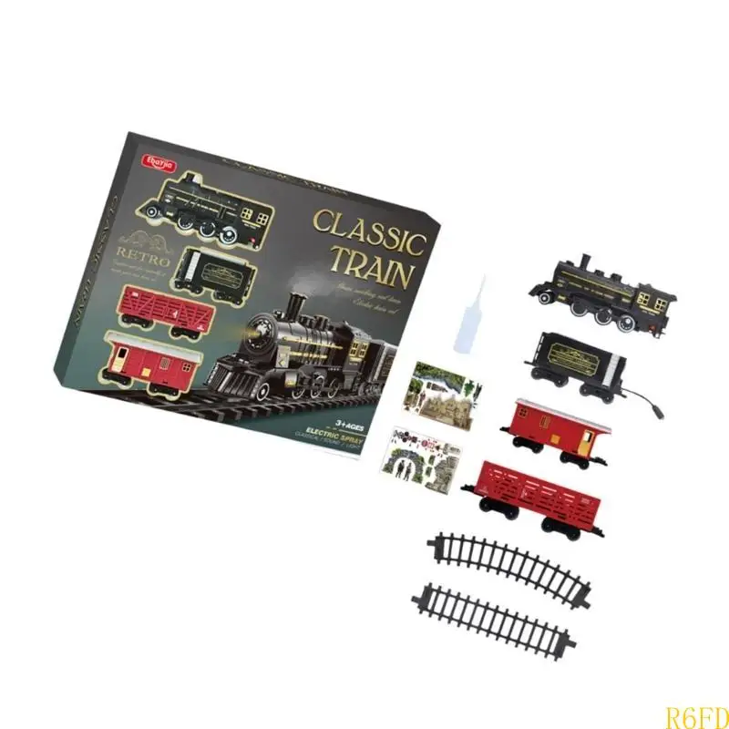 

R6FD Train &Track Playset Car Adventure Toy for Toddlers Imaginative Adventure