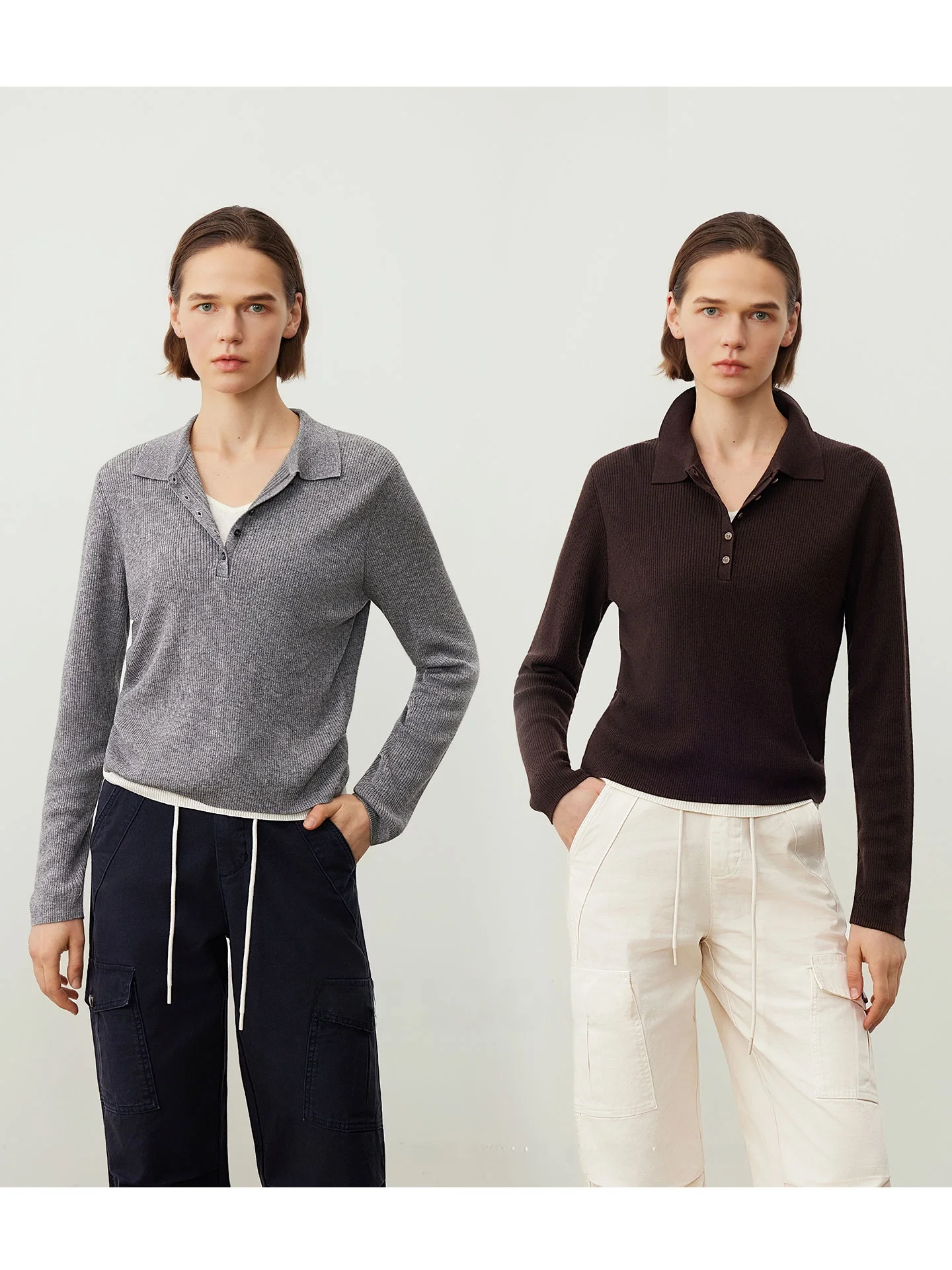 

Early Autumn Long Sve Ne Wool Blend Casual Base irt Women's Layered Apparels Thermal Regular Fit Straight Tube Sw...