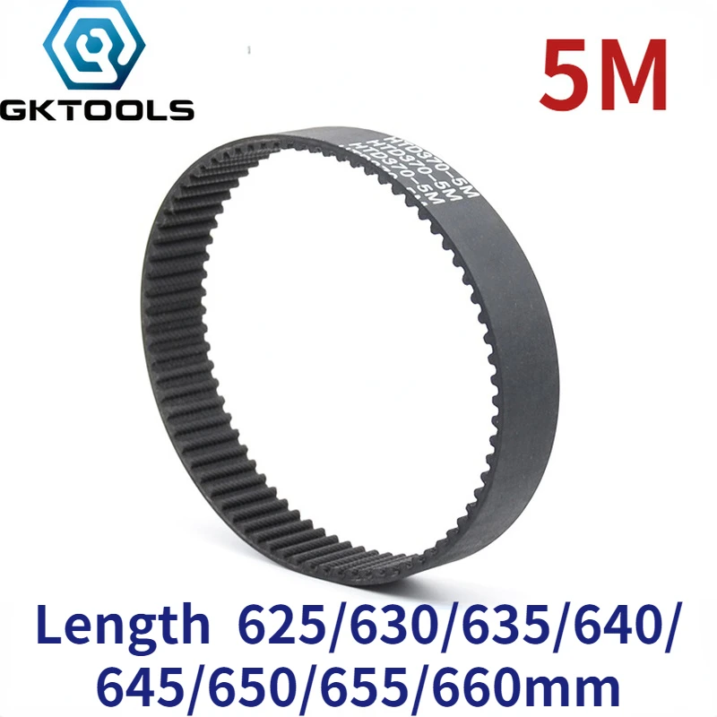 

GKTOOLS 5M Width 10/15/20/25/30mm Closed Loop Rubber Timing Belt Length 625/630/635/640/645/650/655/660mm