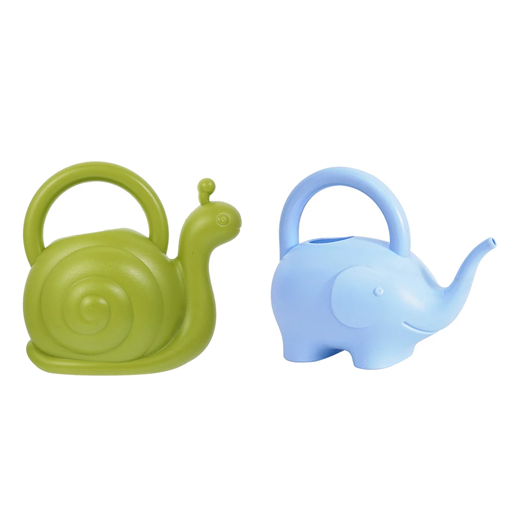 2 قطعة وعاء سقي مفيد الحلزون والعجل الفيل النمذجة تصميم بسيط تجربة عملية لحدائق سقي