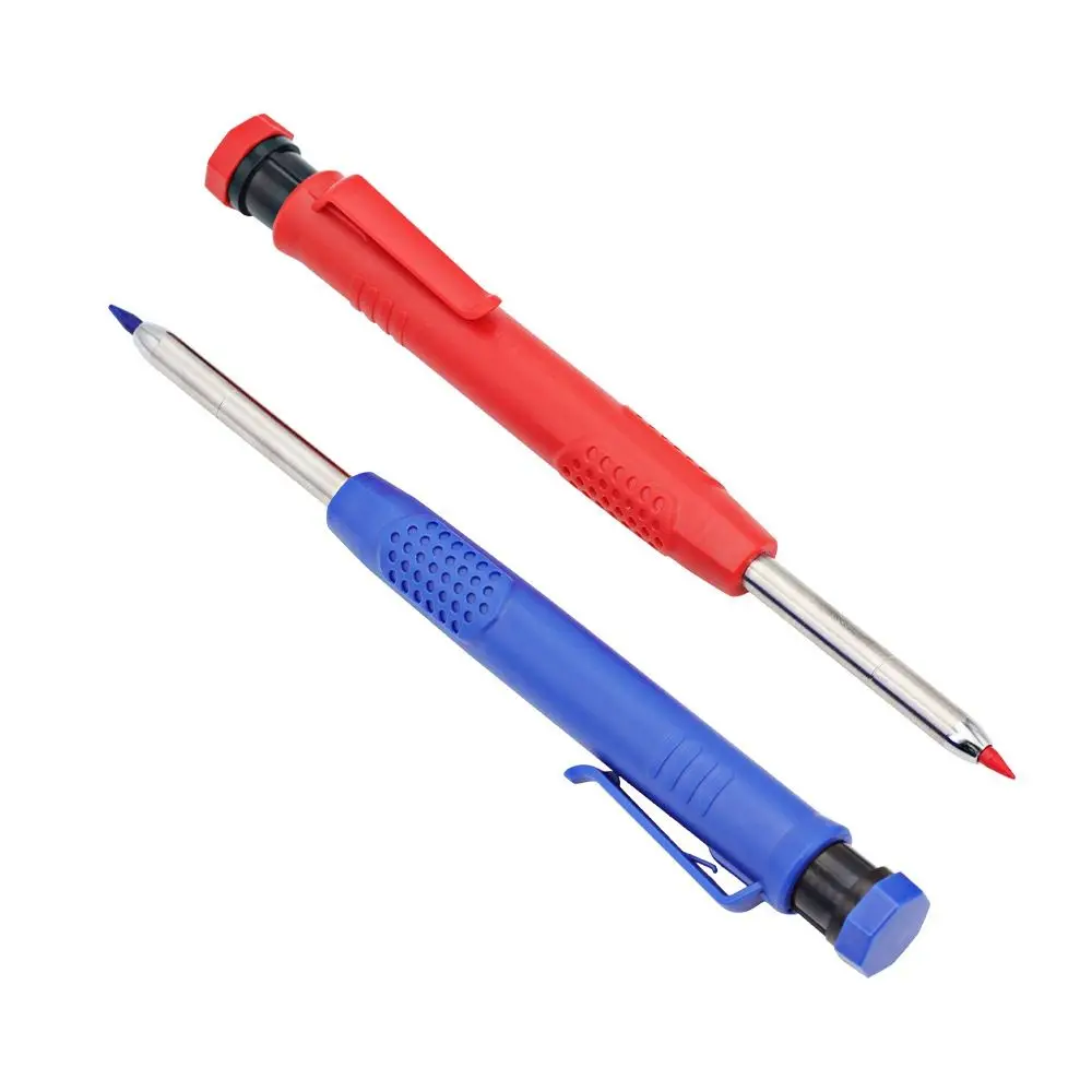 

2.8mm Woodworking Marking Pencil Built-in Sharpener Deep Hole Marking Solid Carpenter Pencil Long Head Mechanical Pencil