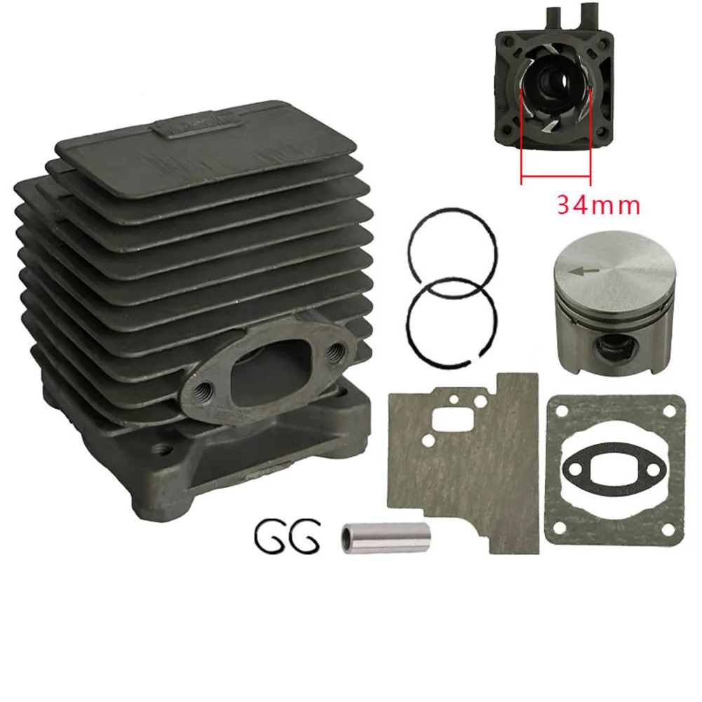 34mm Cylinder 4137 020 1202 for Piston Gasket Kit Engine Repair Part Compatible with For FS75 FS85 FC75 Models