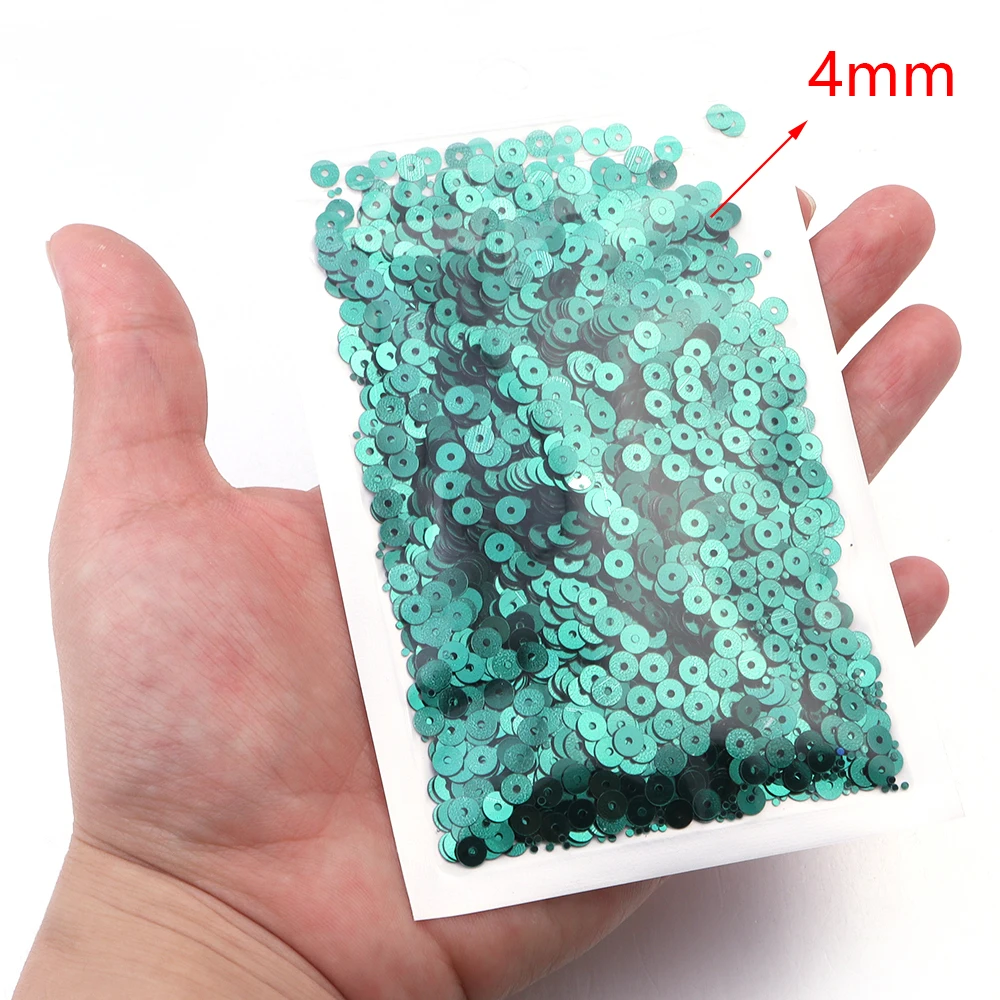 4 مللي متر الترتر شقة مستديرة فضفاضة الترتر الحرف Paillette الخياطة الملابس الديكور DIY بها بنفسك ملحق Lentejuelas Para Coser #3