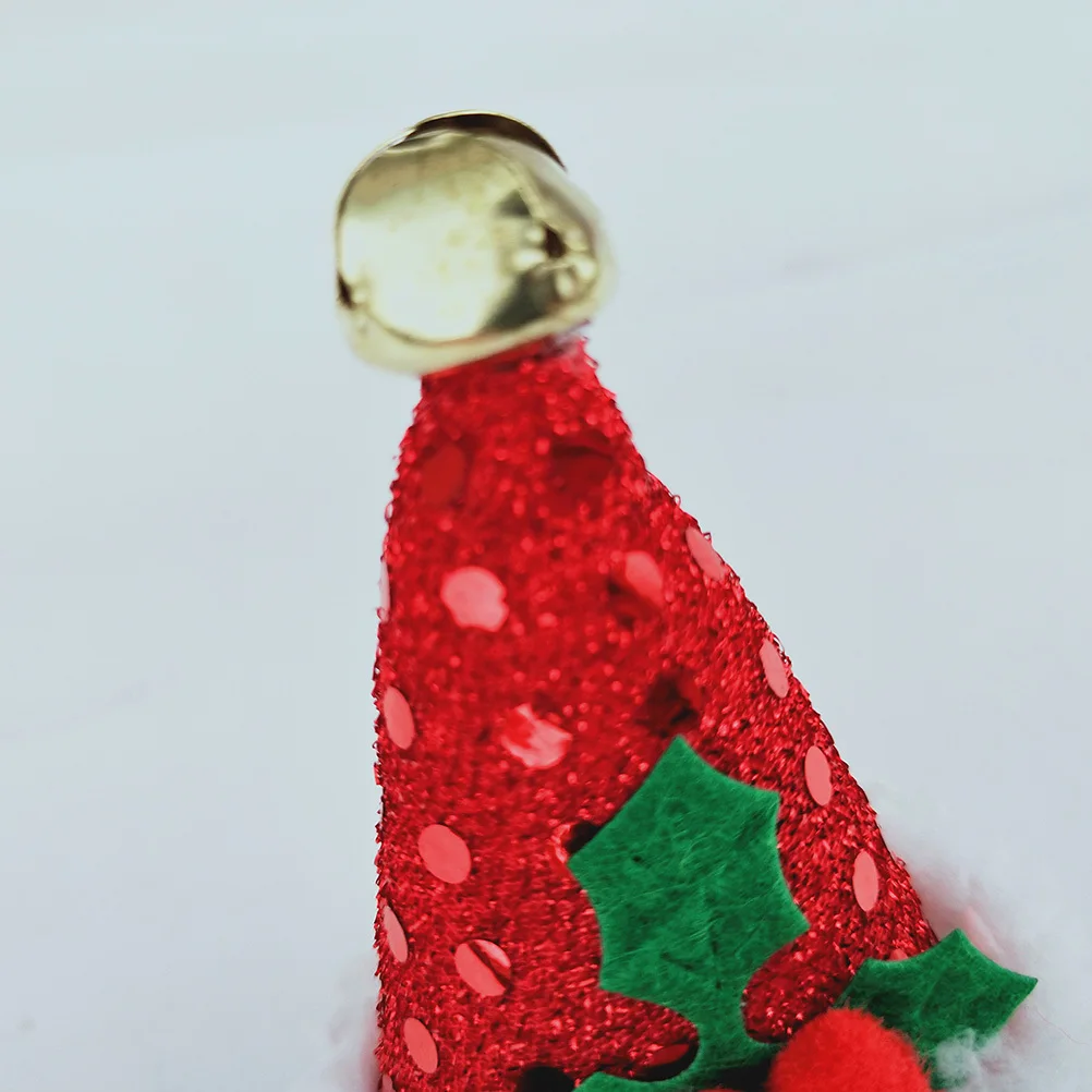 

Santa Hat Hair Clips Sequin Barrettes Hairpins with Alligator Clip Party Hair Accessories for Adult (Red)