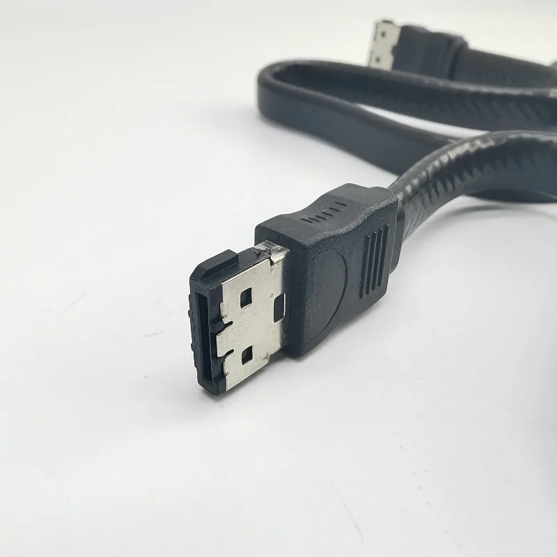 E-SATA eSATA e SATA Male to  M/M Extension Data Sync Cable Line for External Portable Hard Drive HDD 50cm