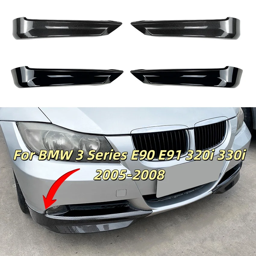

Накладка-сплиттер на передний бампер (уголок) для BMW 3 серии E90 E91 320i 330i 2005-2008 Седан, базовая версия