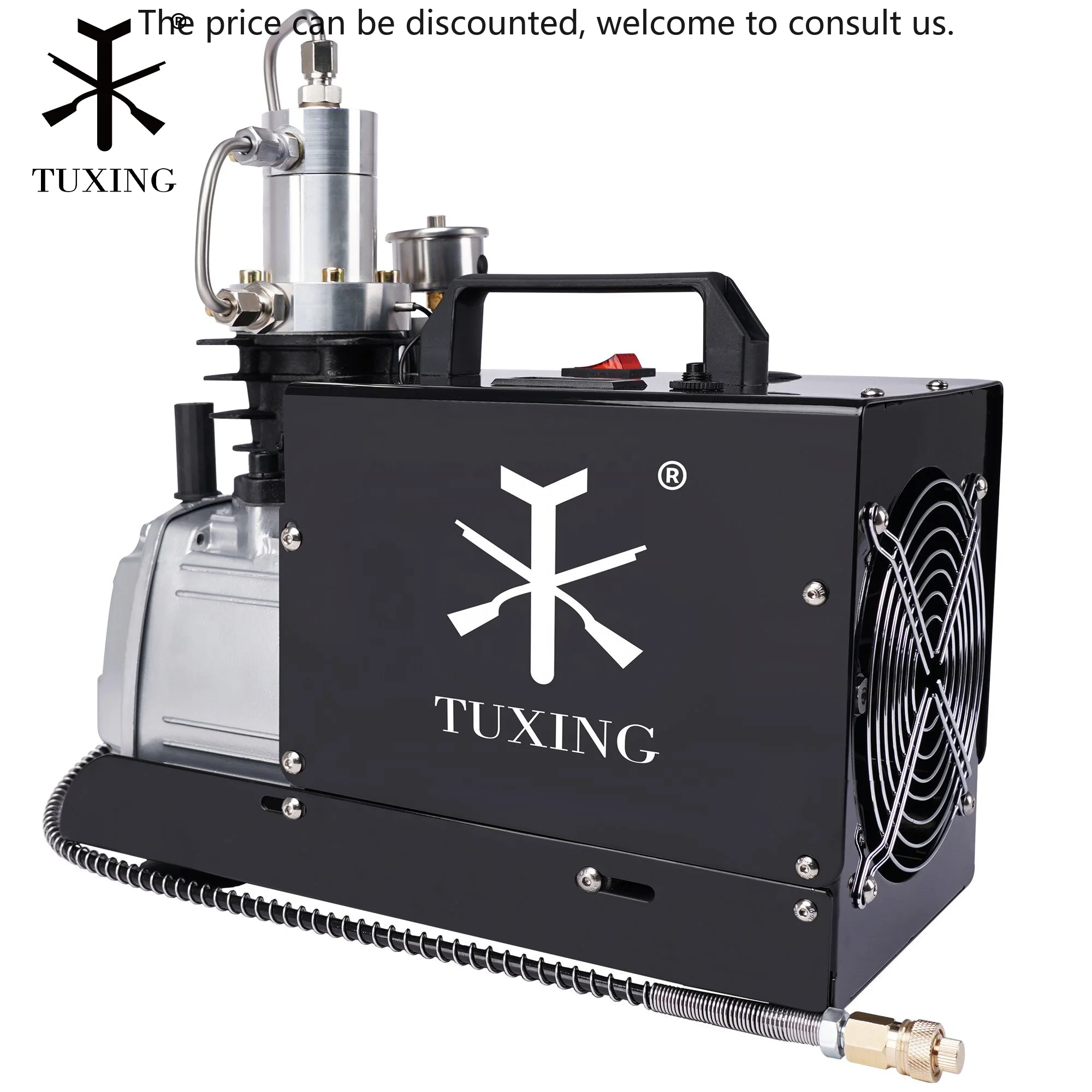 

TUXING Manufacturer Direct Sale Auto Stop High Pressure 4500psi 30mpa 300bar Snorkeling Diving Air Compressor For PCP Paintball