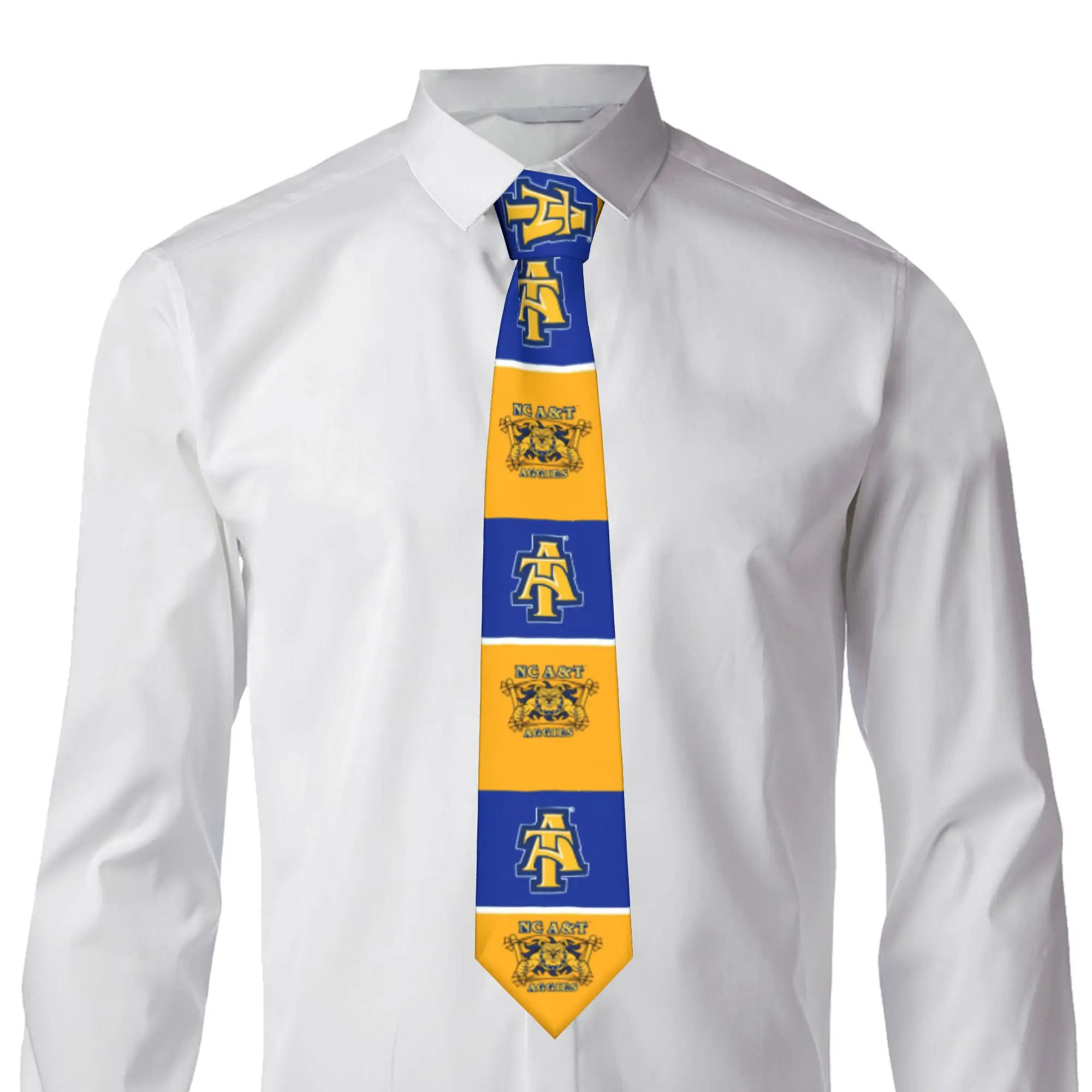 Formal NC A&T HBCU Fraternity Aggies Bulldog  Neck Tie for Business Mens  Neckties