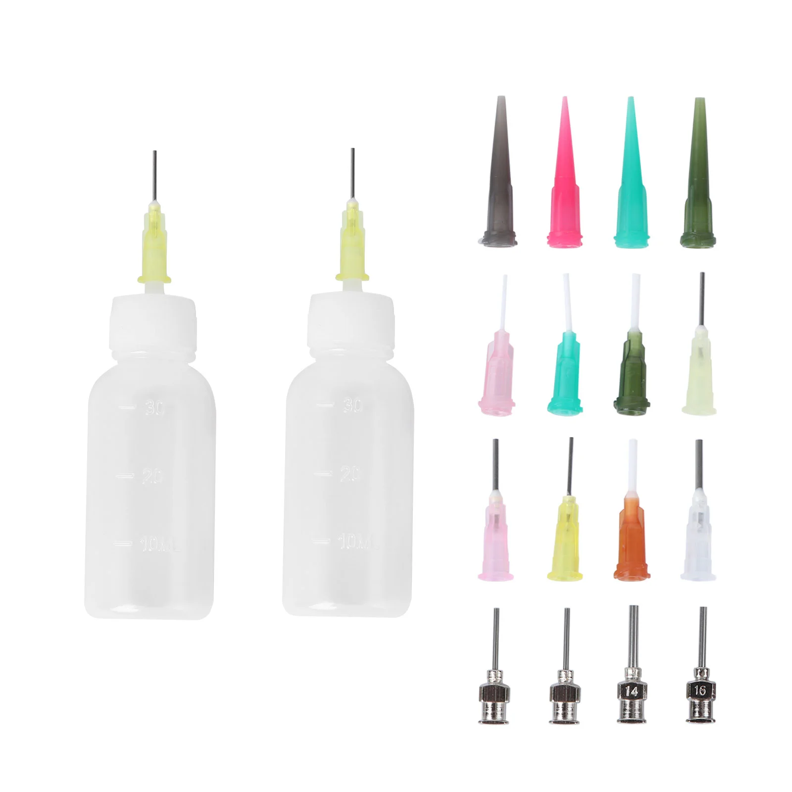 

18pcs Kit Applicator Bottles and Tips Needles Set Tattoos Plastic Bottle Needles Body Drawing Accessories