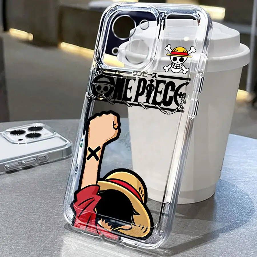 One Piece Luffy Zoro Clear Soft Phone Case for Apple iPhone 17 Pro Max 13 Mini 12 14 Plus 11 17 16 15 7 8 Air XS XR