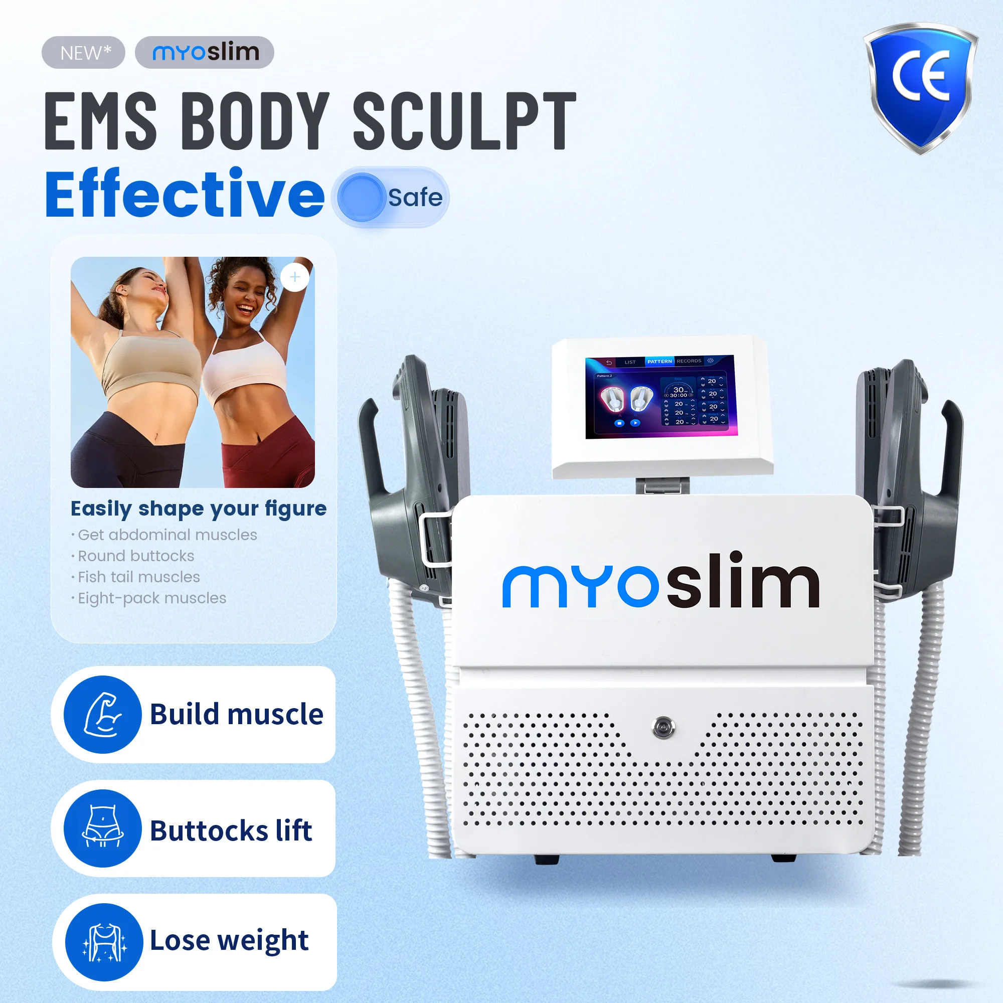 

MYOSlim carving machine 15T Ems neo rf body carving machine Hi emt professional electromagnetic stimulation slimming
