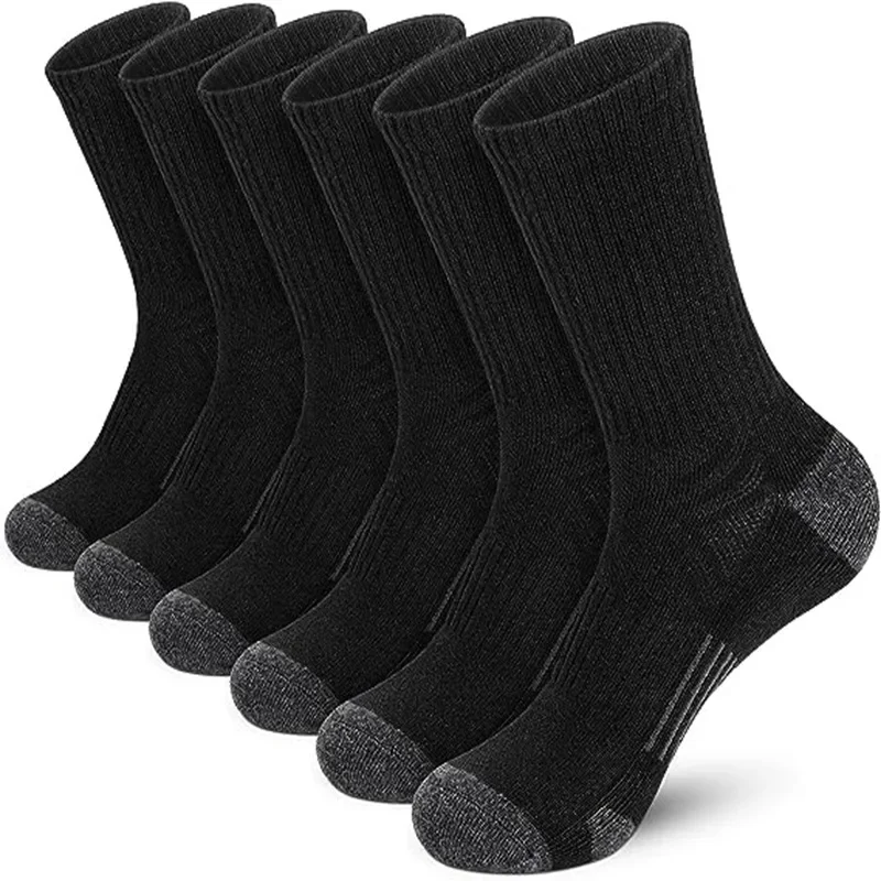 6 Pairs EUR39-47 Plus Size Women Men Sports Socks High-Quality Gym Crew Socks Runing Baskteball Football Socks high tube