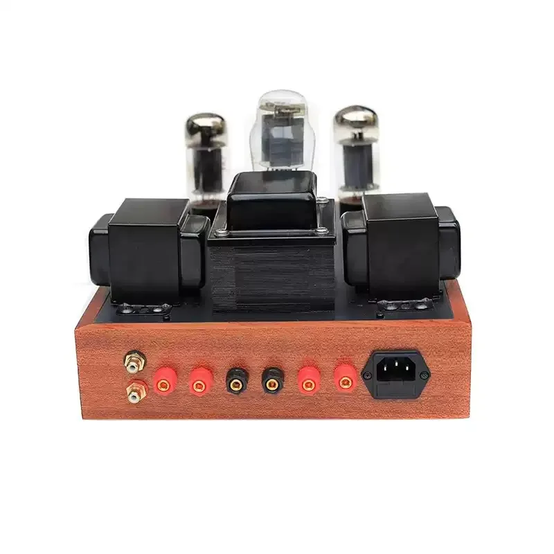 6N1/6N2 مضخم طاقة أنبوبي 6P3P EL34 6L6 5881، هيكل من الخشب الصلب، المرحلة الخلفية النقية