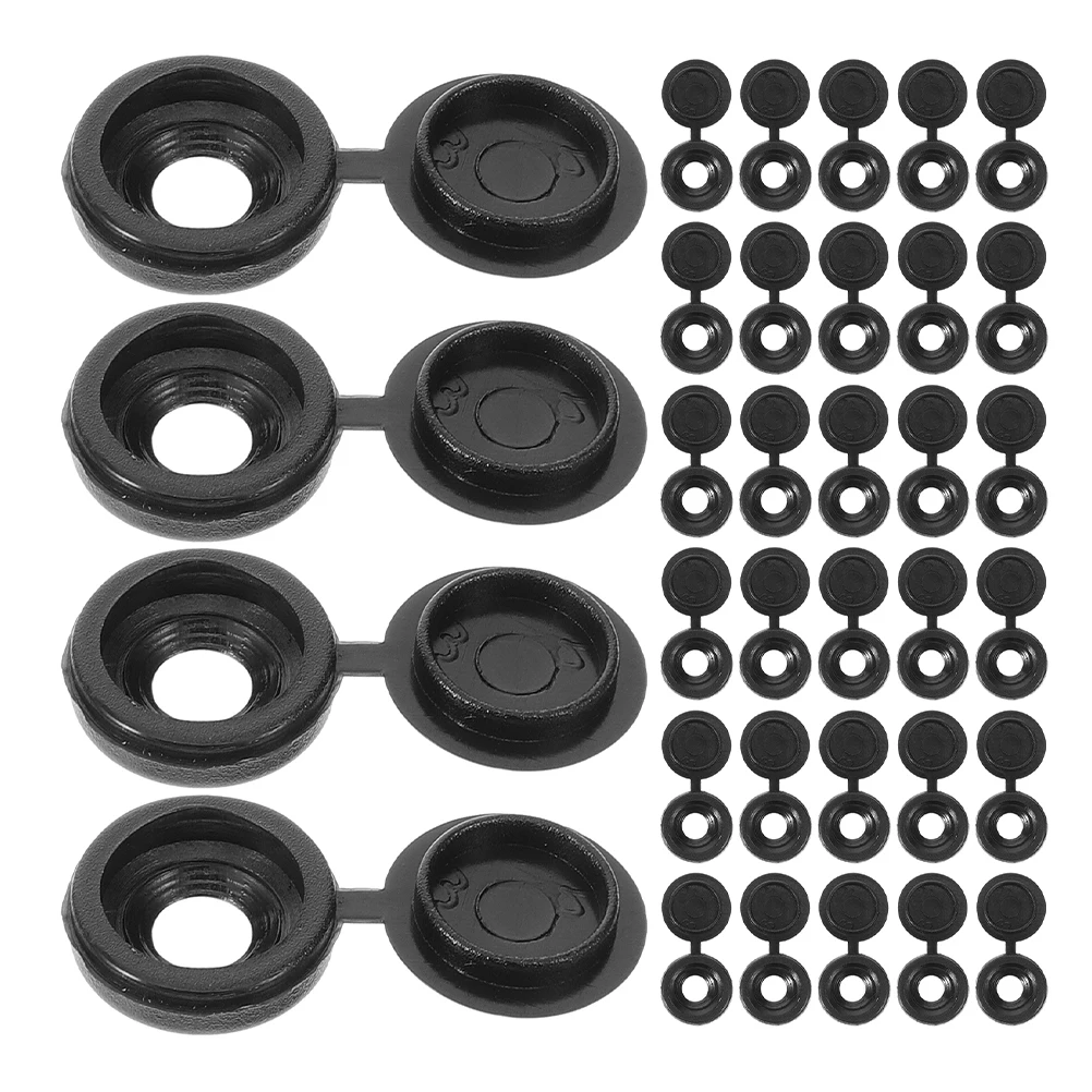 

200pcs Hinge Screw Cover ABS Plastic Decorative Furniture Screw Hole Protector Caps Sturdy Easy Installation Home Safety