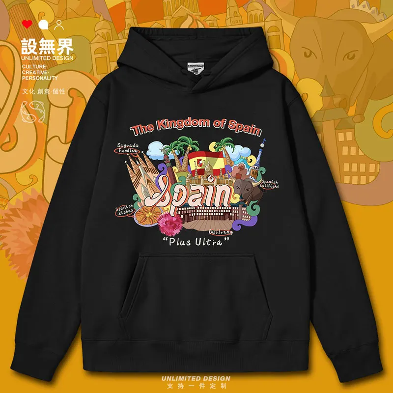 

Spanish Bullfighting Saint Family Cathedral National Hand Paintings mens hoodies new casual sweatshirt autumn winter clothes