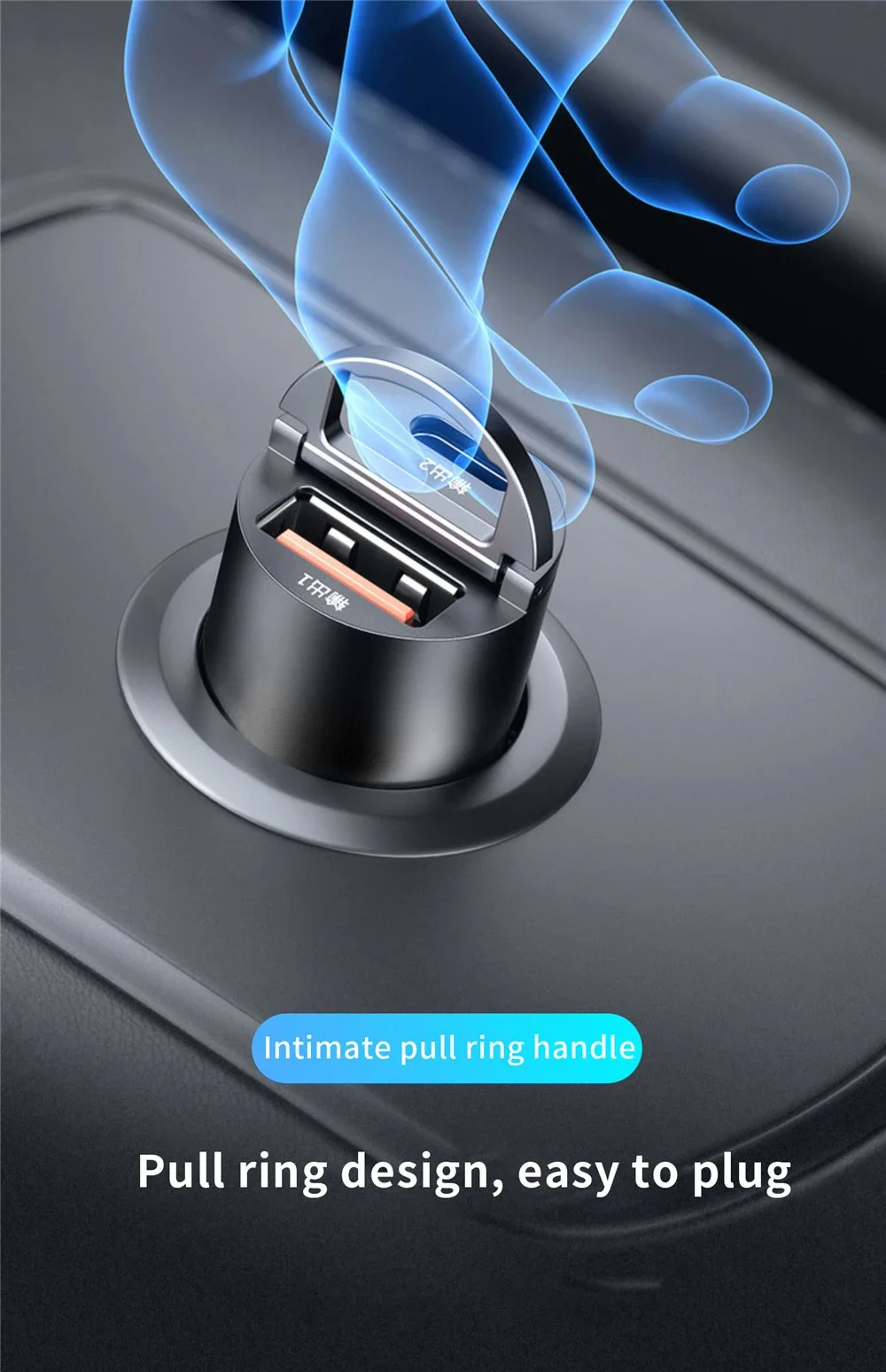 100W/200W QC3.0 PD Mini-Autoladegerät 12-24V Zigarettenanzünder Schnellladegerät USB Typ-C für Xiaomi Samsung Huawei iPhone Power – Detail 4