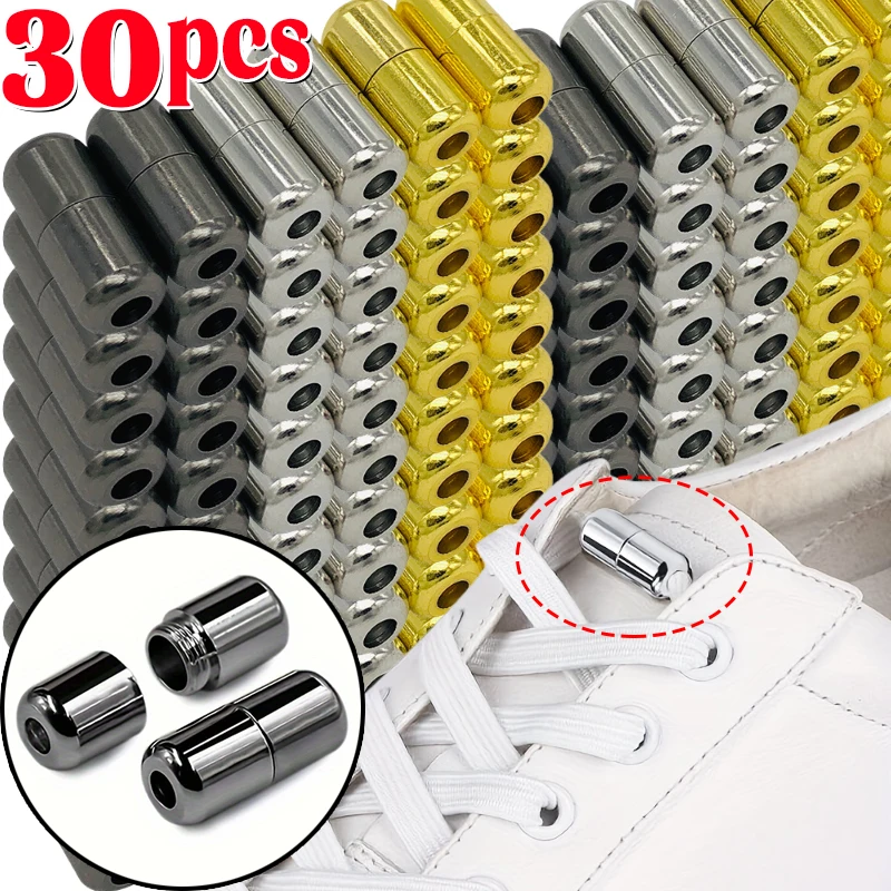 Shoelaces Semicircle Buckle Connector Quick Shoestring No Tie Button Adult Kids Sneaker Capsule Metal Lock Lazy Shoe Decorations