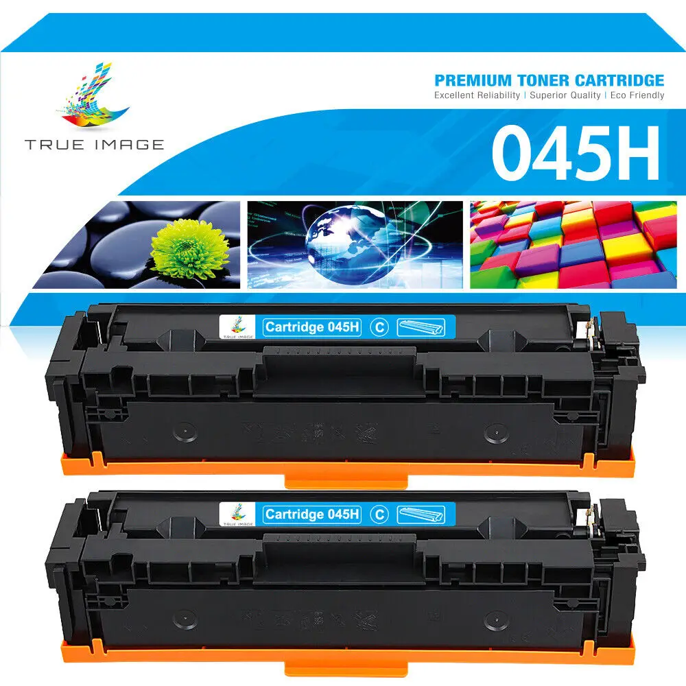 2 pack 045H Cyan Toner Compatible With Canon Color imageCLASS MF632Cdw 1245C001