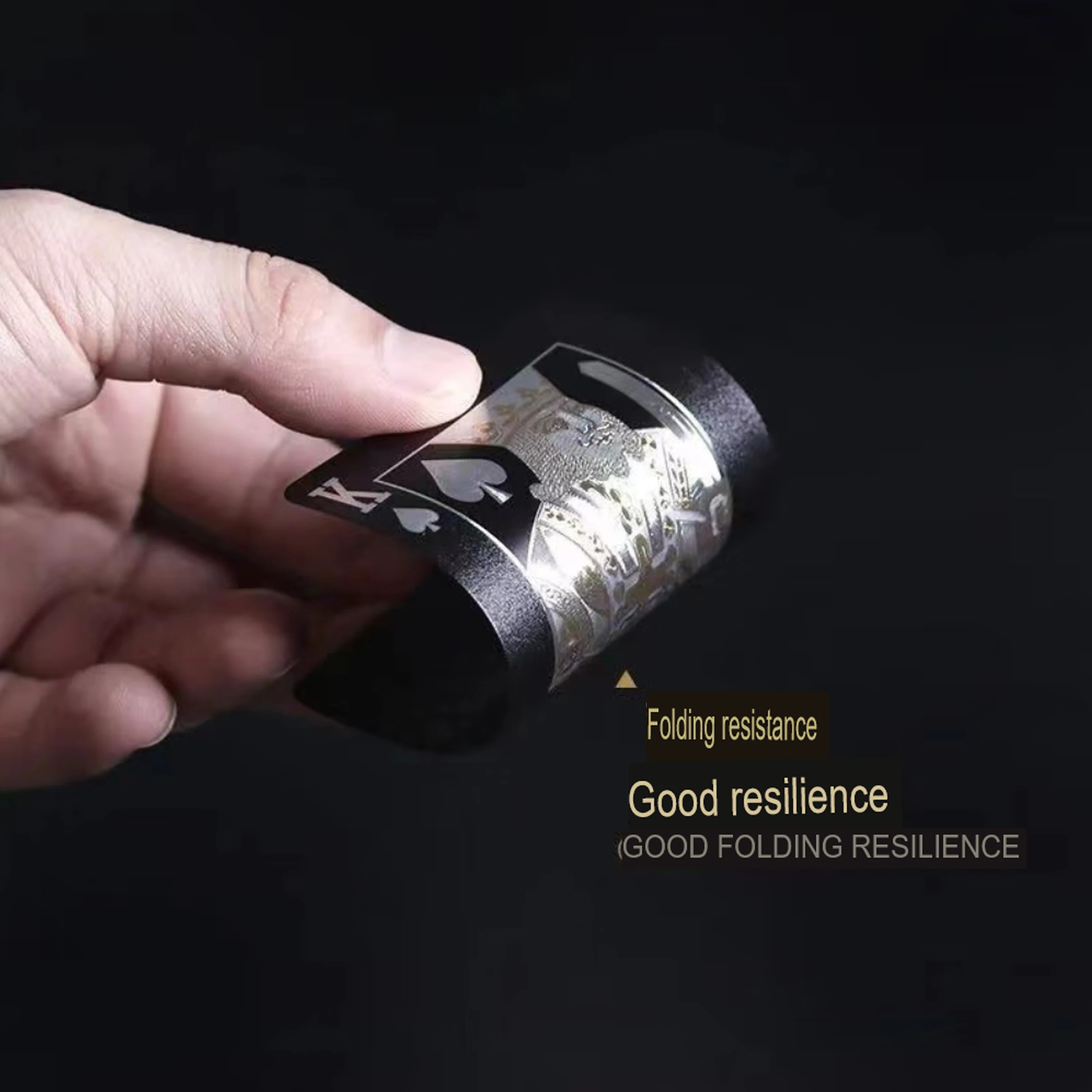 ポーカー PVC プラスチックポーカー防水クリエイティブリッチゴールドブラックパーカーカード抗折りたたみと耐摩耗性