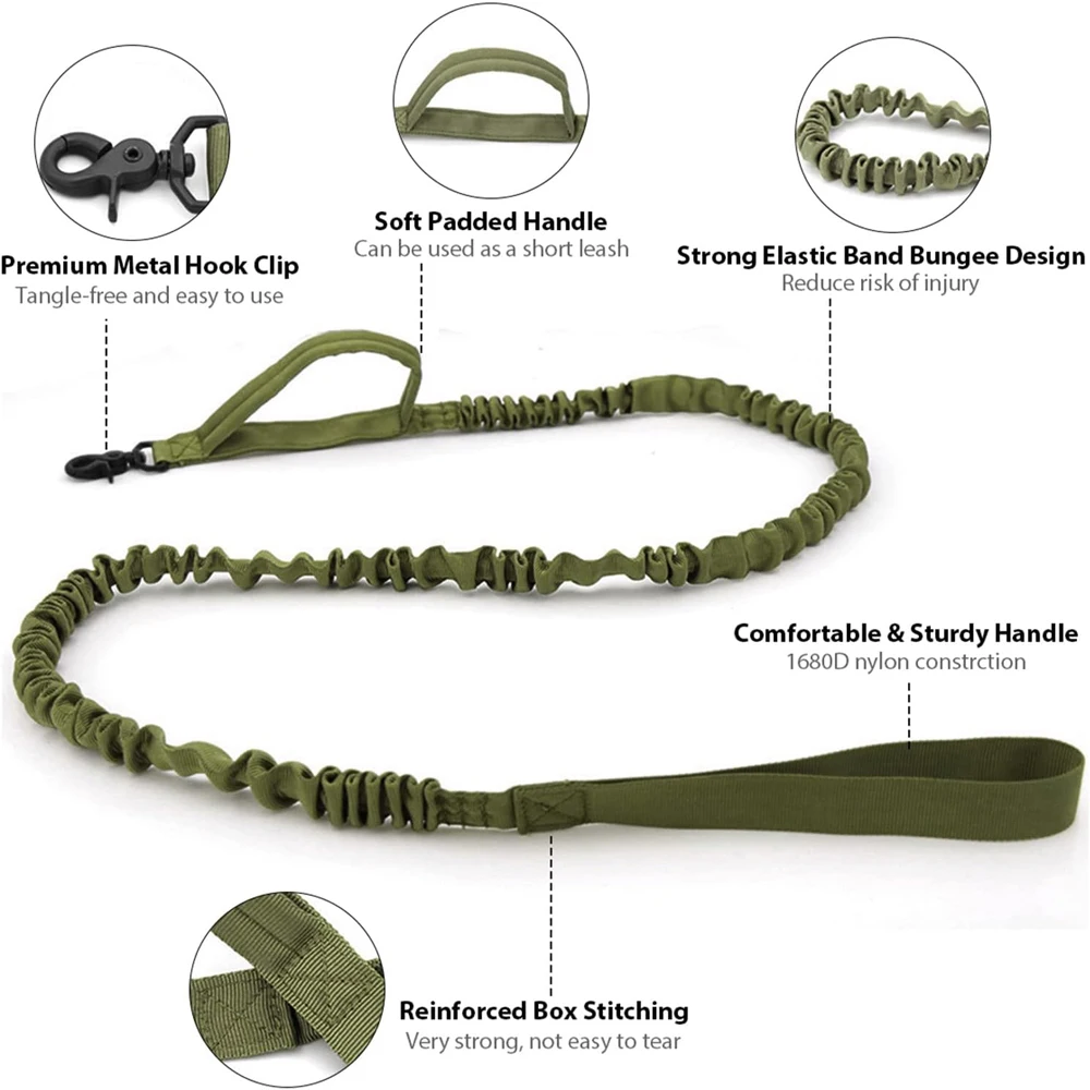 Dog Collar And Leash Set Adjustable Military Training Nylon Dog Collar Military Tactical Dog Collar Adjustable Dog Collar 1PC