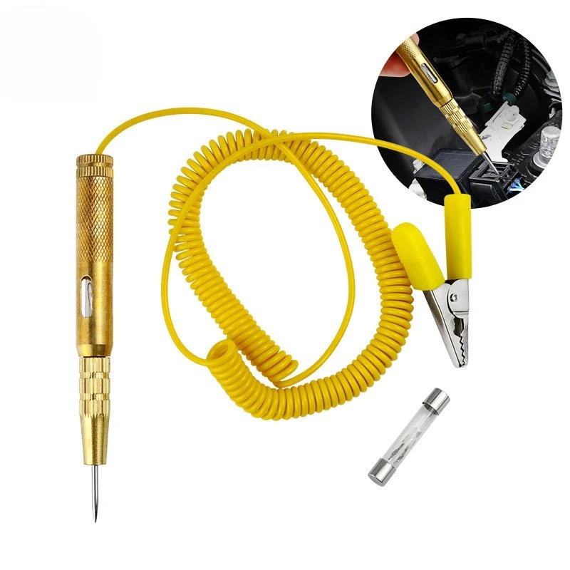 Diagnostic Tools Dc 6V 12V 24V Copper Car Light Circuit Tester Lamp Voltage Test Pen Detector Probe Light System Test