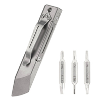 MecArmy RL4 EDC Pry Bar TC4 Titanium Multitool EDC Screwdriver Set, Nail Puller, Window Breaker for Outdoor Activities