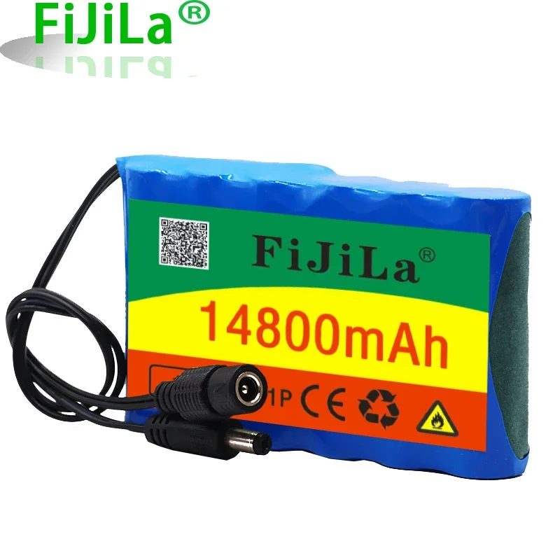 100% original 12V battery pack 14.8Ah 18650 Rechargeable Lithium Ion battery pack capacity DC 12.6V 14800mAh CCTV Cam Monitor