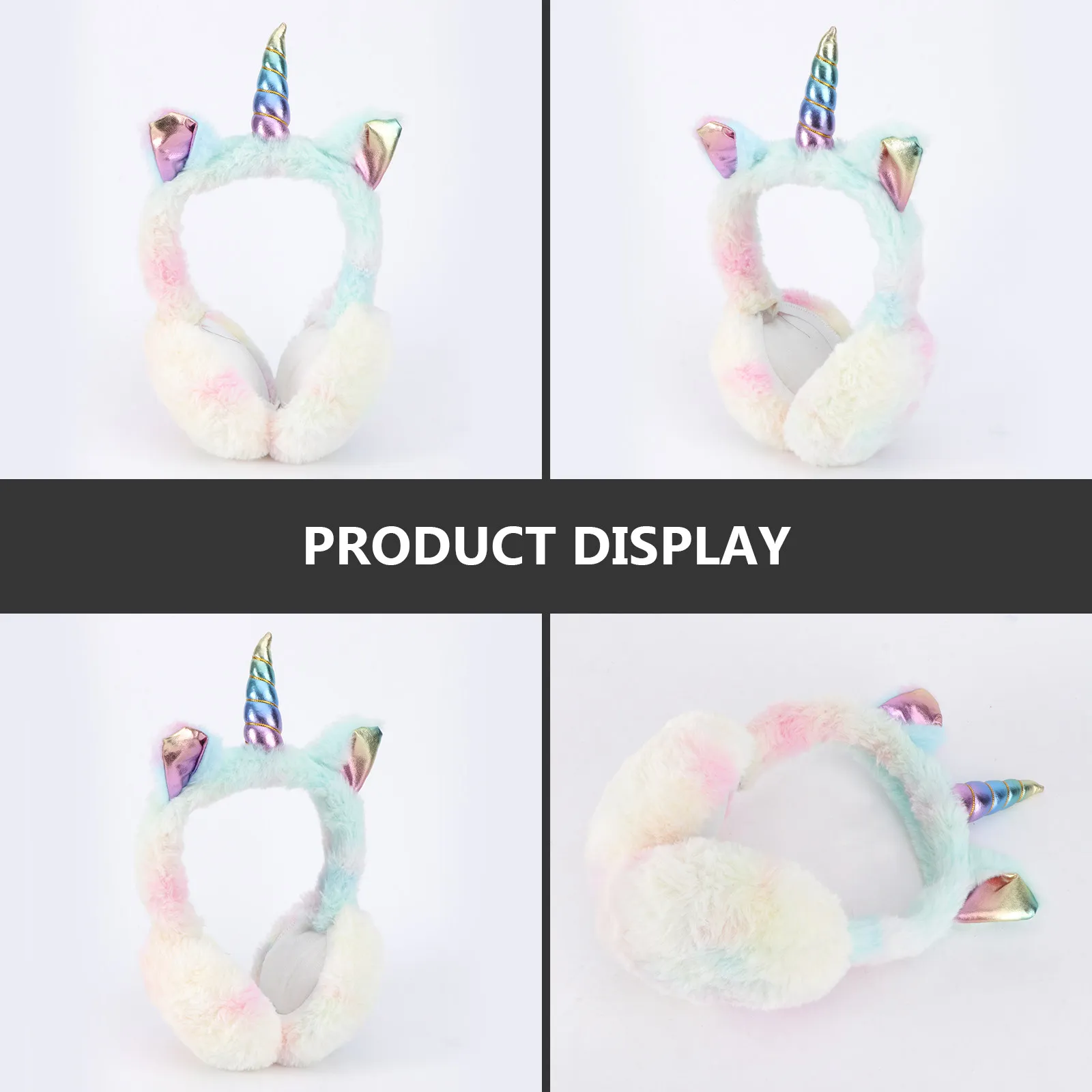 

1Pcs Adorable Unicorn Ear Warmer Winter Warm Ear Cover for Female Teens Cozy Soft Design Perfect for Cold Weather Holiday Party