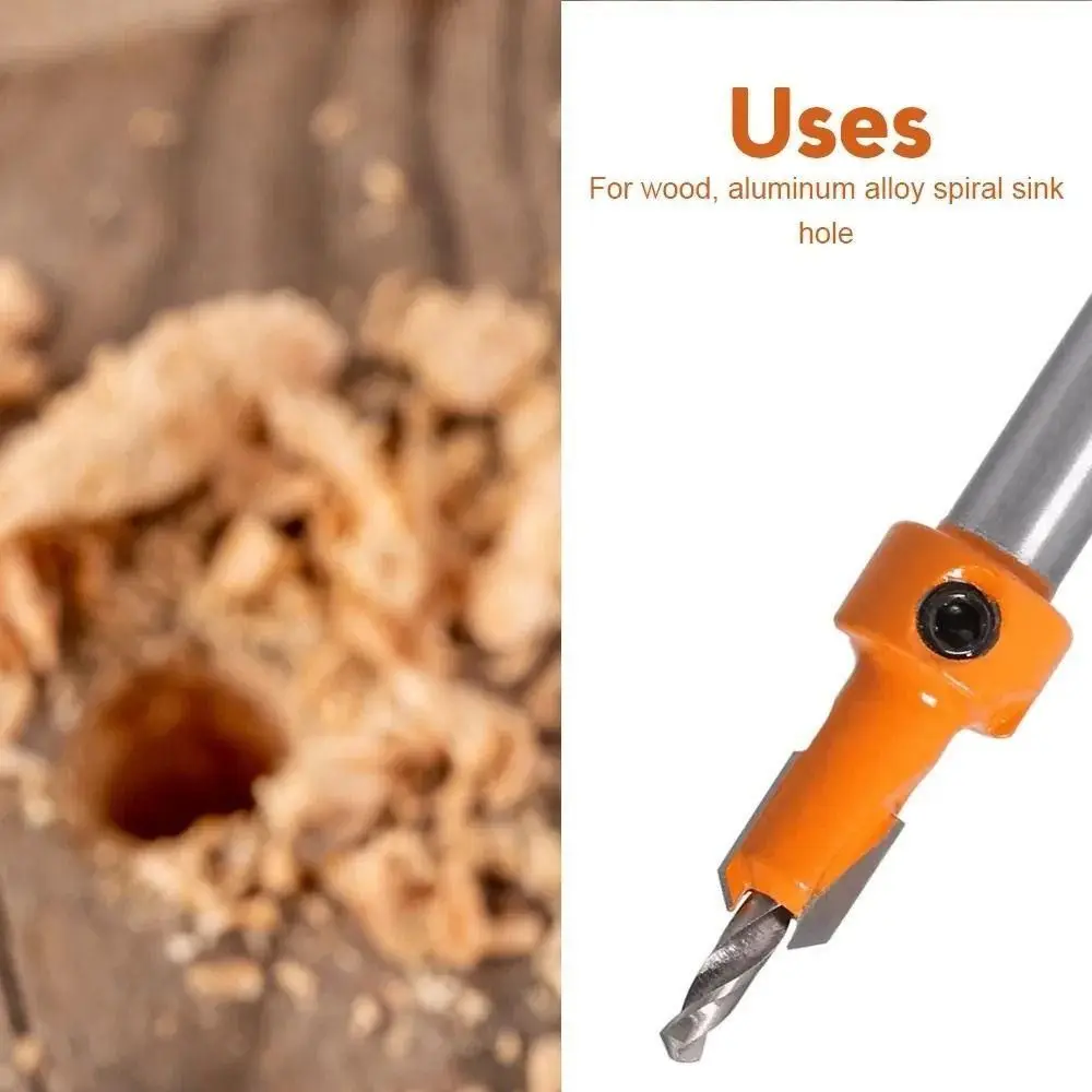 New 8/10MM Wood Drilling HSS Woodworking Tools Counter Sink Drill Bit Professional Counter Sink Router Bit