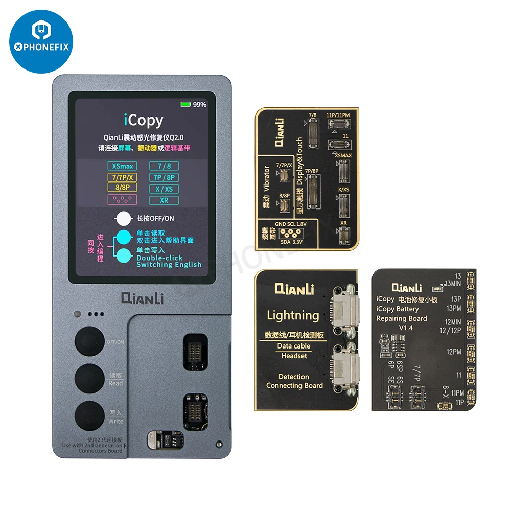 Imagem -06 - Qianli-icopy Plus Programador de Tela Lcd Cor Original Reparação de Informações da Bateria Icopy Plus 2.2 Iphone 8p x xr xs Xsmax 11
