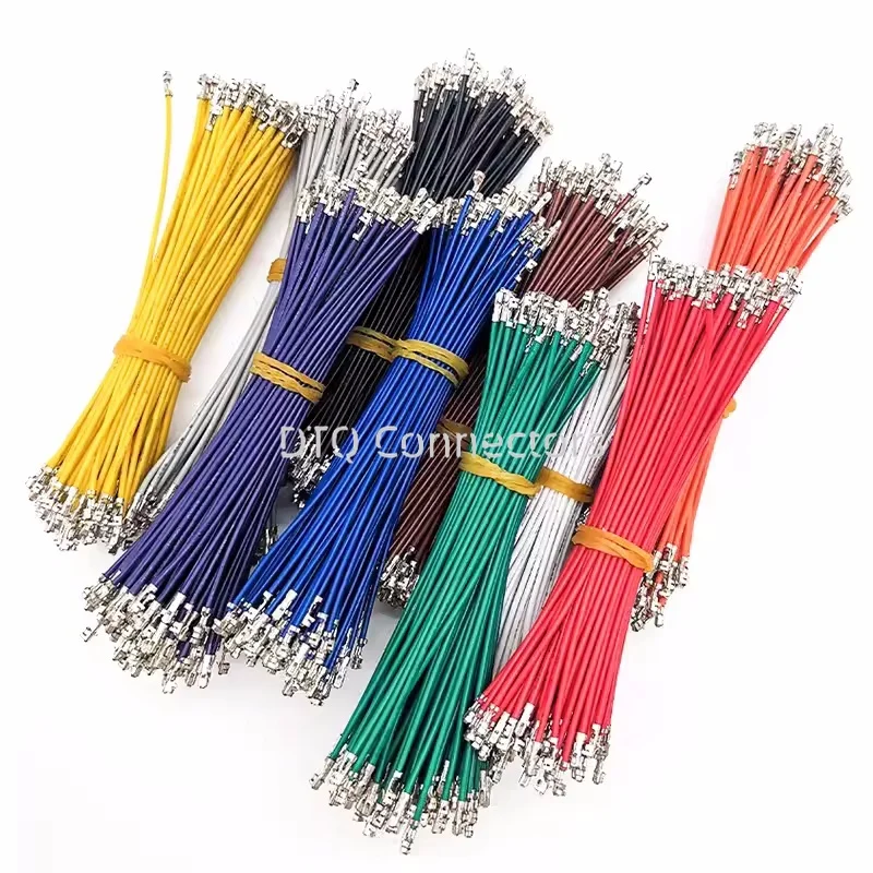 100PCS XH2.54MM single and double ended spring connector plug 100/200/300/500mm terminal UL1007 electronic color wire