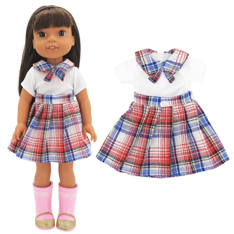 Fit for14.5" Wellie Wishers Doll Dress Camille Ashlyn Kendall Emerson Outfit 35cm fashion Girl Doll Clothes