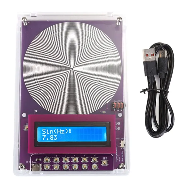 

AU61-7.83Hz Schumann Waves Resonance Generator Ultralow Frequency Pulse Audio Resonator 0.01Hz- 100Khz Adjustable With Case