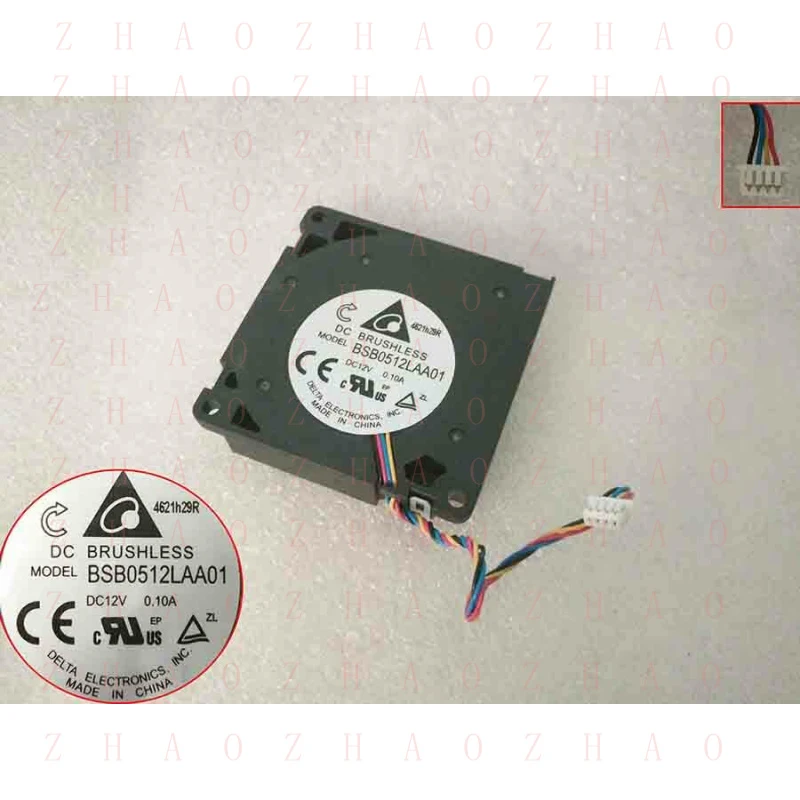 L+ for Delta 12V 5010 5CM Silent Turbo Fan Blower BSB0512LAA01 4-Pin