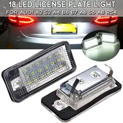 2 Pcs For Audi LED Number Plate Light For A3 A4 S4 RS4 B6 B7 A6 RS6 S6 C6 S5 Q7 A8 S8 Avant Error Free License Plate Lamp