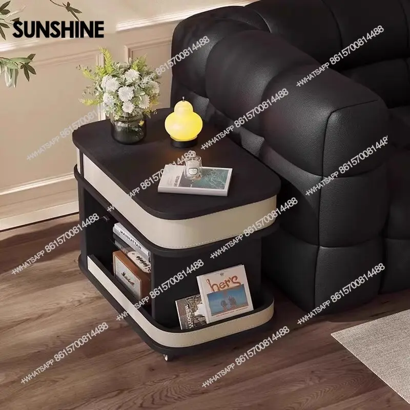 

Modern and simple, living room with wheeled lift coffee table side cabinet